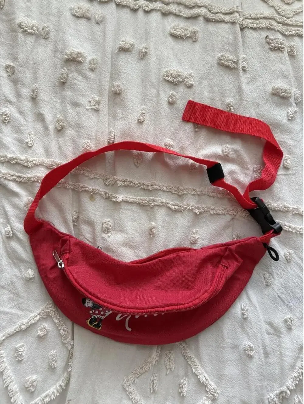 Disney Minnie Mouse Red Fanny Pack Waist Bag Adjustable Strap